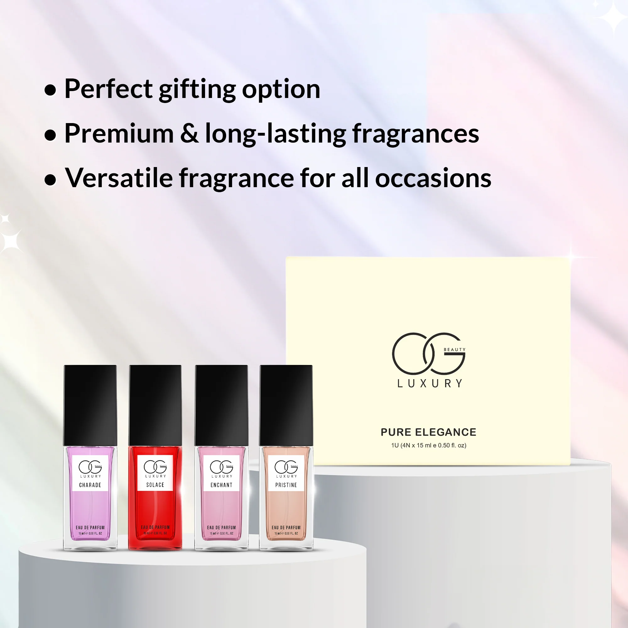 OG BEAUTY Luxury Fragrances Gift Set Pack of 4, 15ml Each - Image 3
