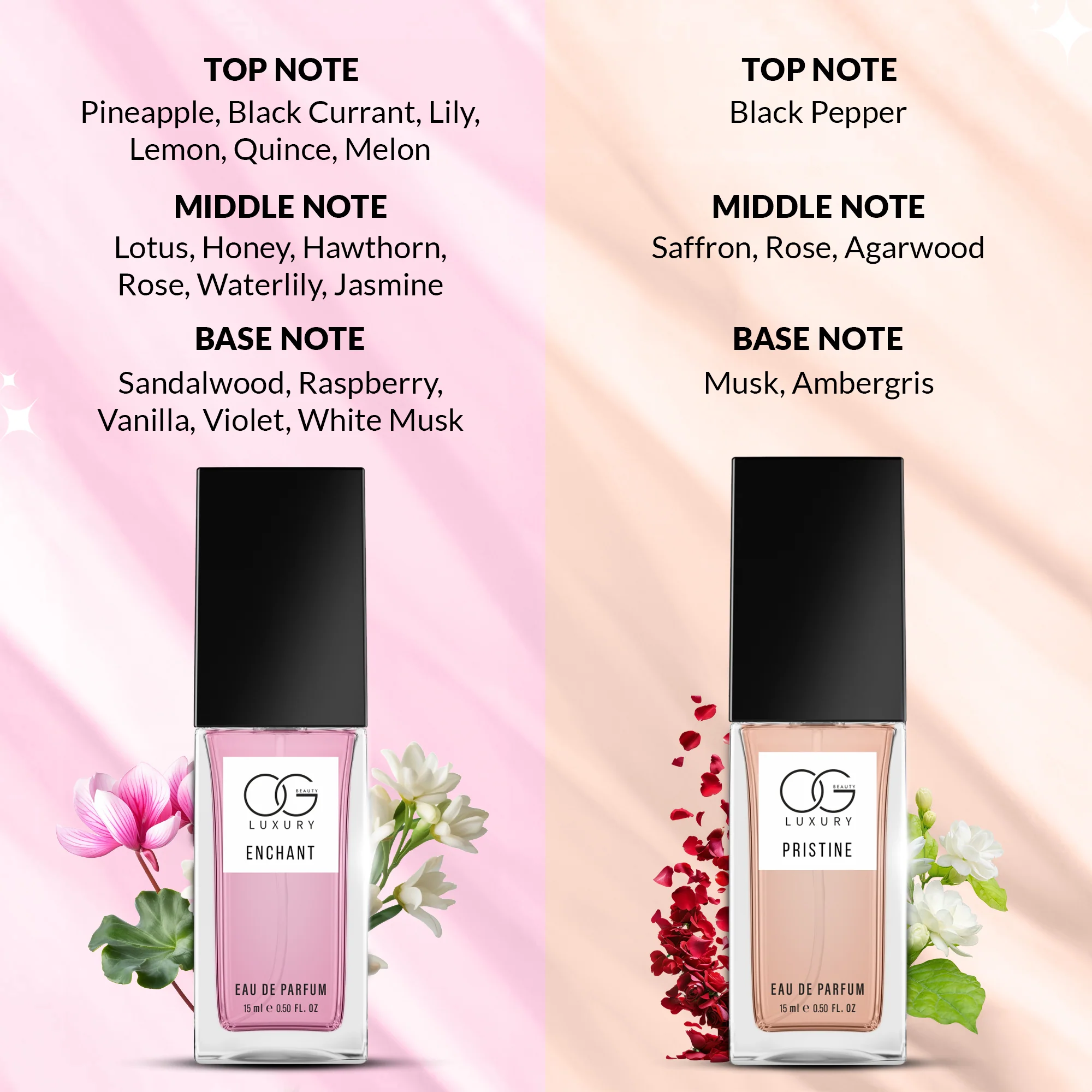 OG BEAUTY Luxury Fragrances Gift Set Pack of 4, 15ml Each - Image 5