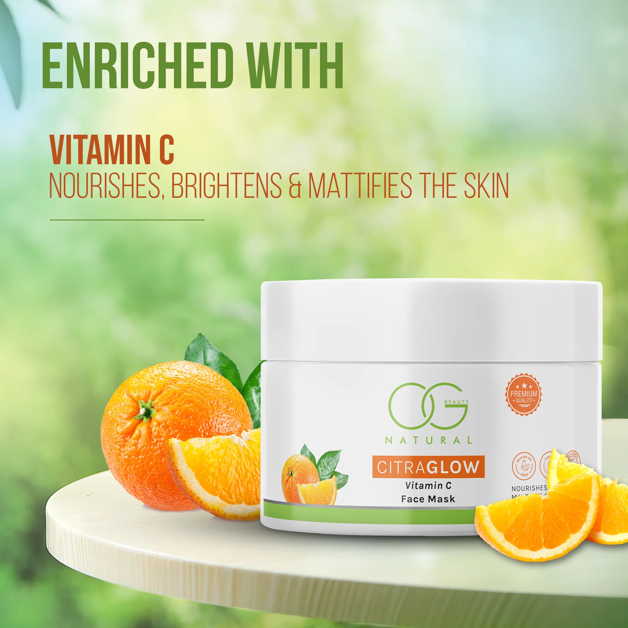 OG BEAUTY Natural Citraglow Vitamin C Face Mask 125g - Image 4