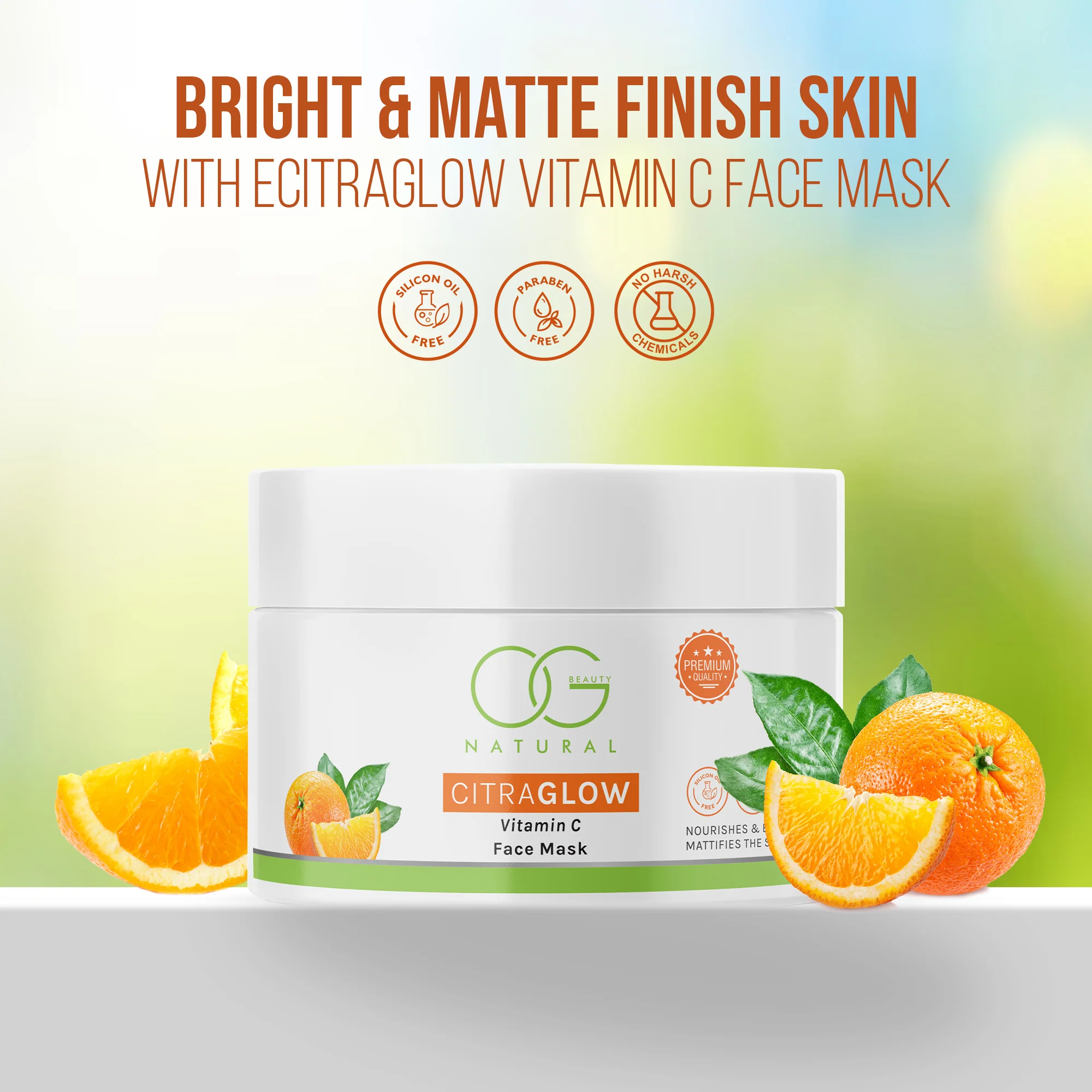 OG BEAUTY Natural Citraglow Vitamin C Face Mask 125g - Image 6