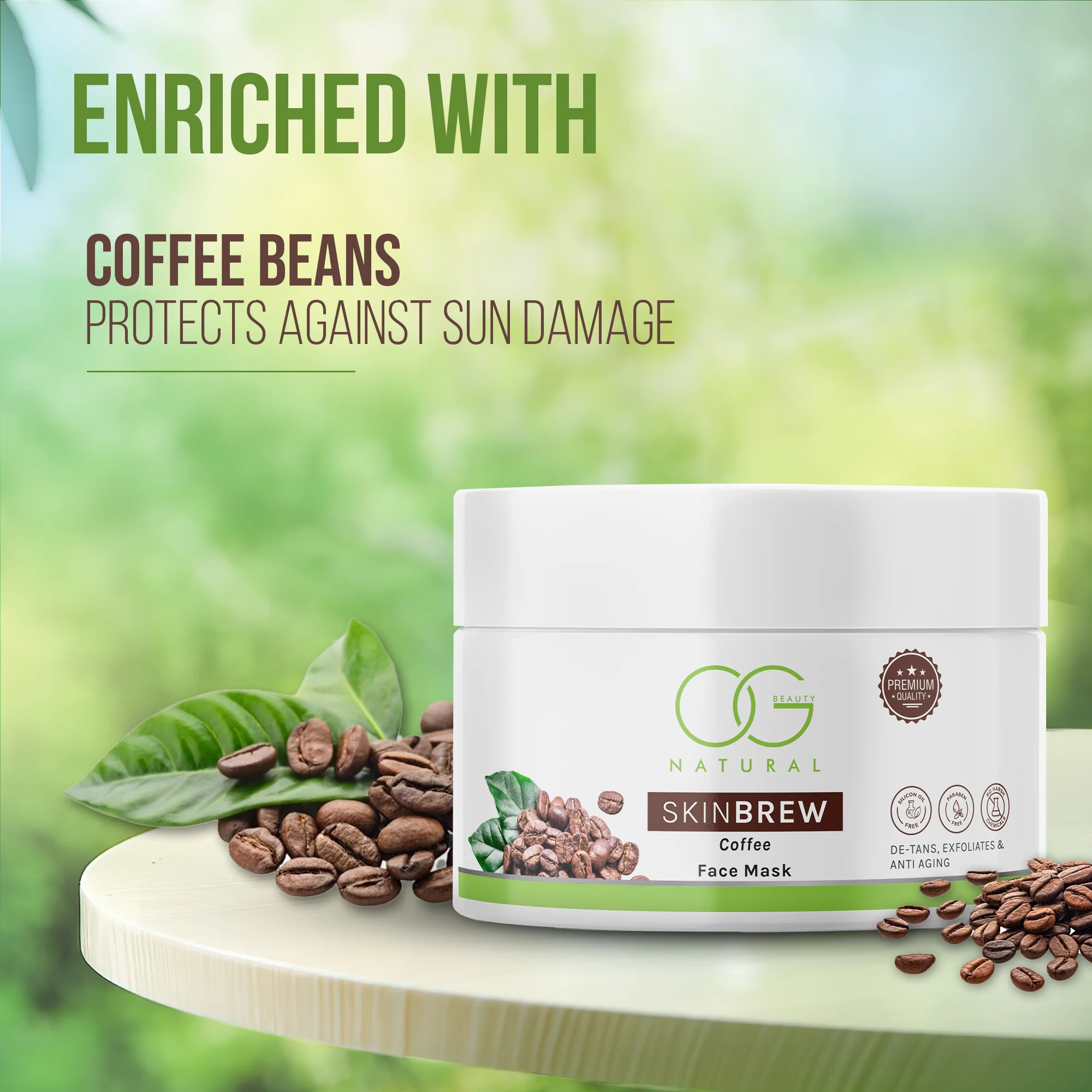 OG BEAUTY Natural Skinbrew Coffee Face Mask 125g - Image 5