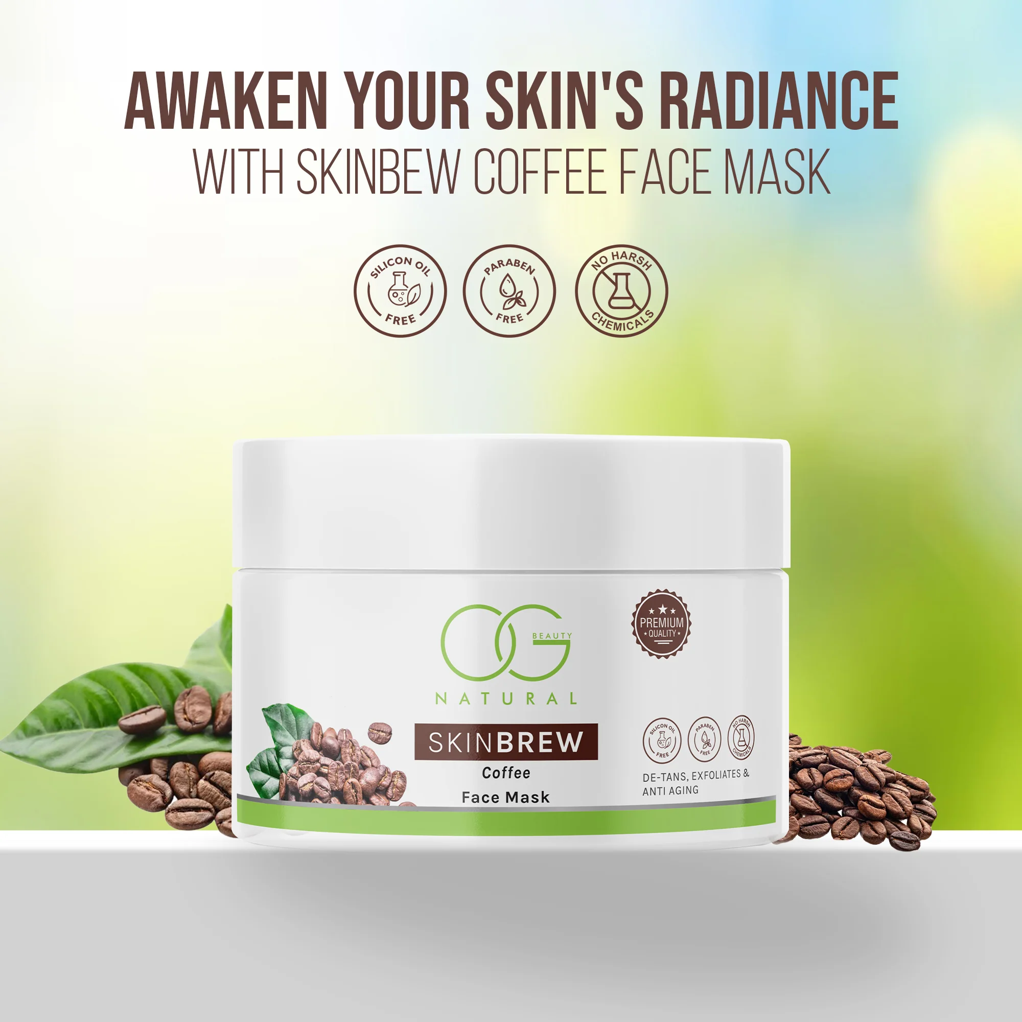 OG BEAUTY Natural Skinbrew Coffee Face Mask 125g - Image 7