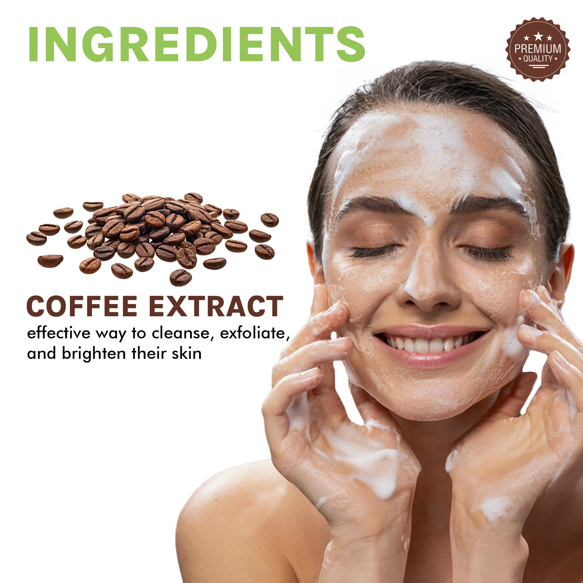 OG BEAUTY Natural Skinbrew Coffee Foaming Face Wash 150 Ml - Image 3