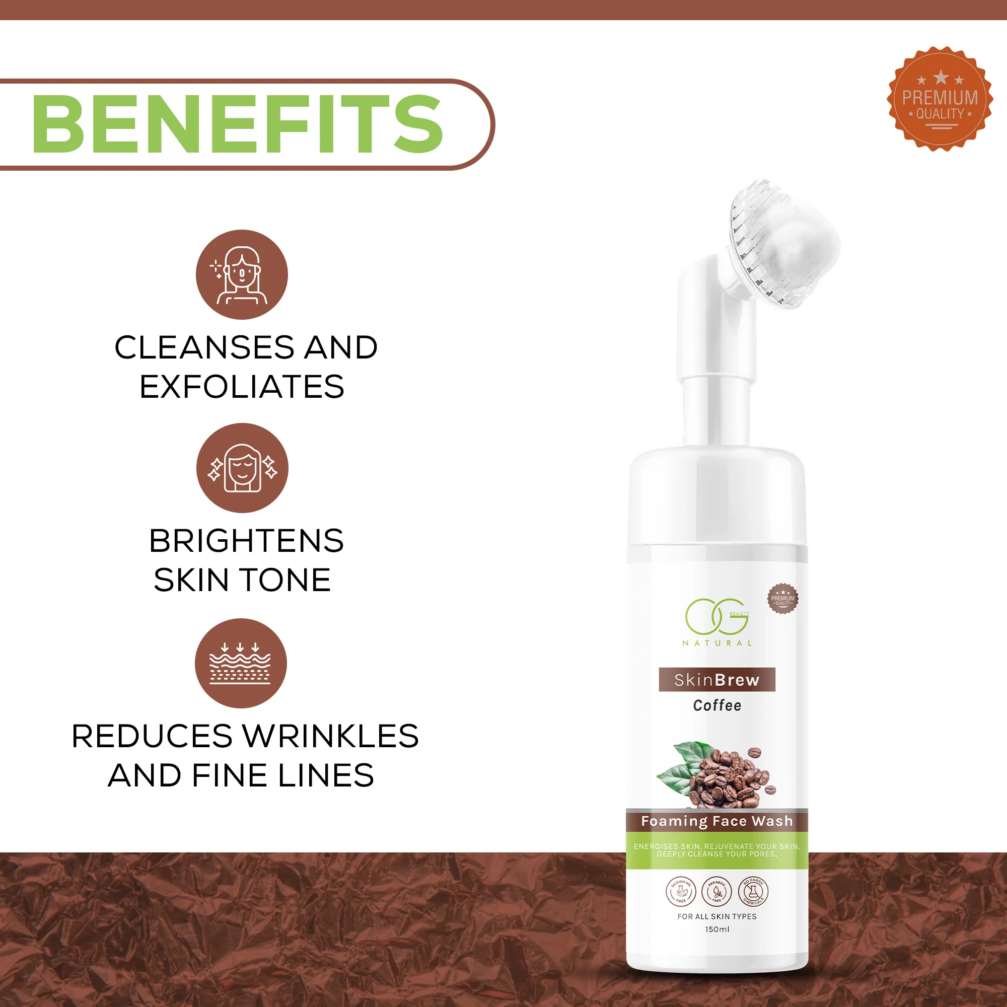 OG BEAUTY Natural Skinbrew Java Glow Kit: Coffee Skincare Set - Image 6