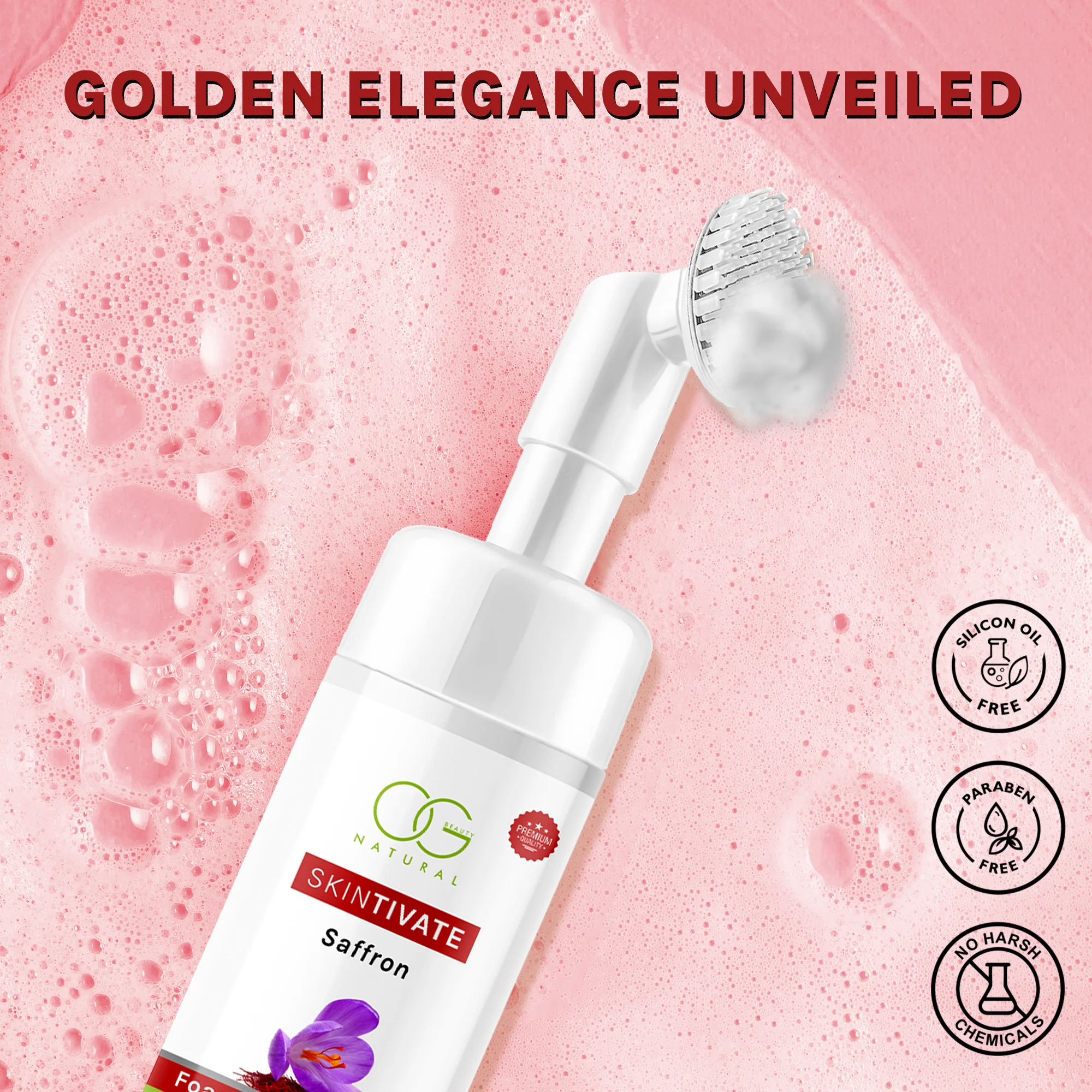 OG BEAUTY Natural Skintivate Saffron Foaming Face Wash 150 Ml - Image 5