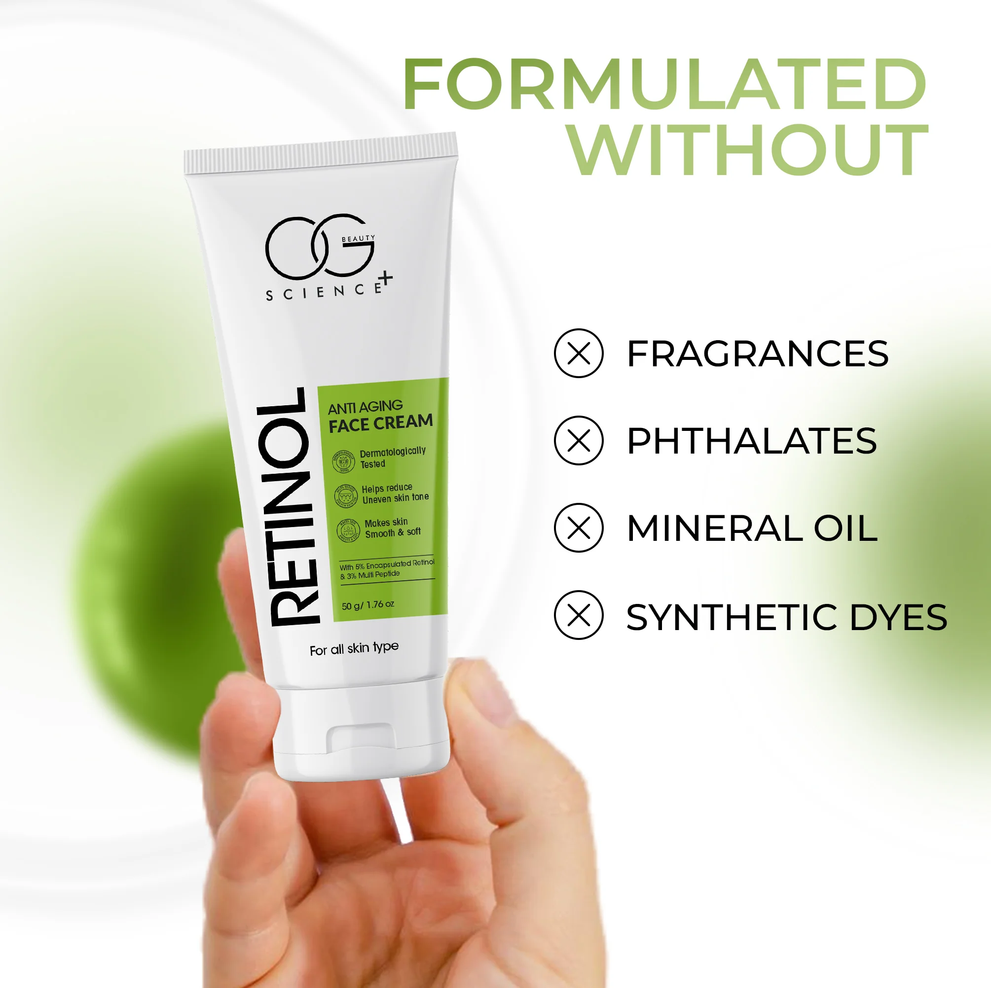 OG BEAUTY Science Encapsulated Retinol & Multi Peptide Face Cream 50gm - Image 5