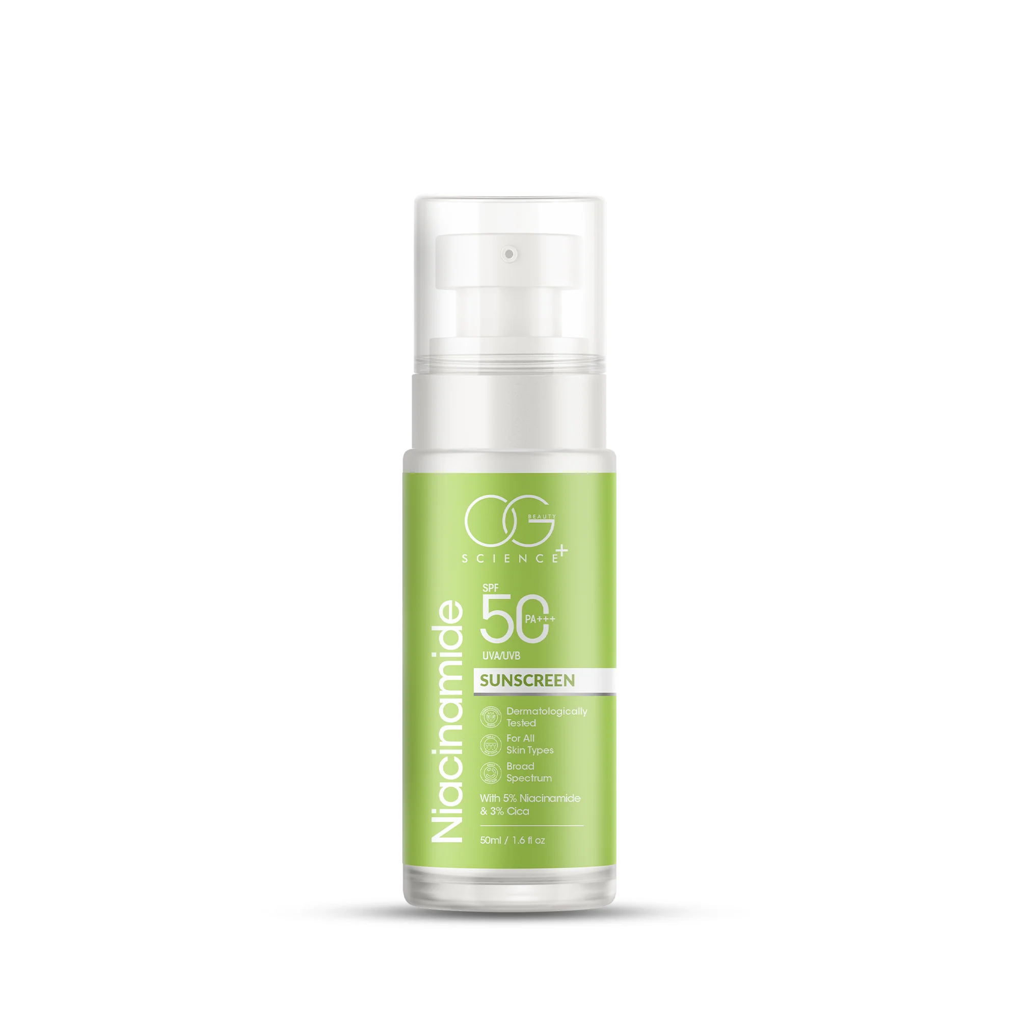 OG BEAUTY Science SPF 50 PA+++ Sunscreen with Niacinamide & Cica - Dermatologically Tested - Broad Spectrum 50 Ml - Image 6