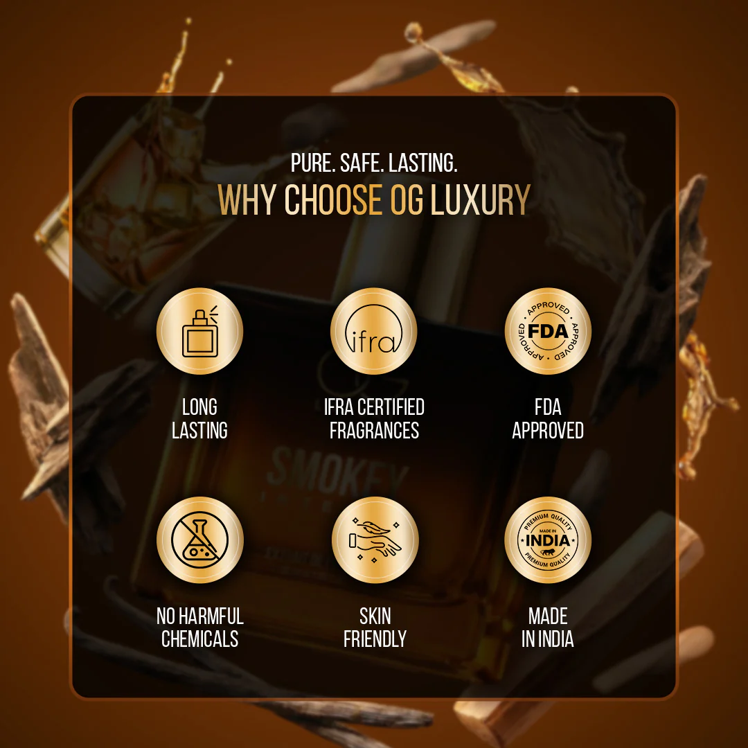 OG Luxury Extrait De Parfum Smokey Intense – India’s First & Strongest Perfume with 40% Concentration, 50 ml - Image 6