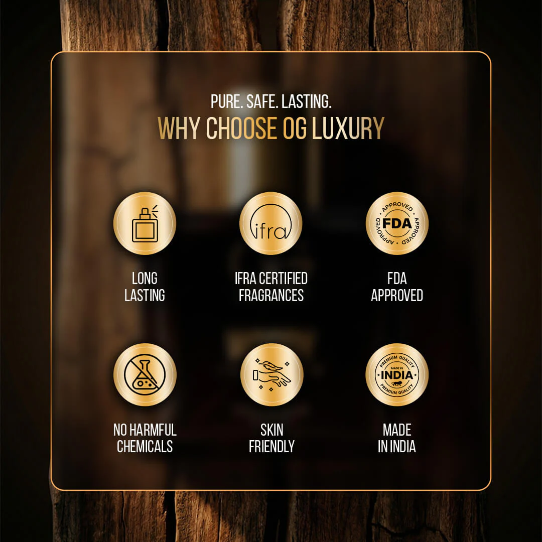 OG Luxury Extrait De Parfum Woody Intense – India’s First & Strongest Perfume with 40% Concentration, 50 ml - Image 7