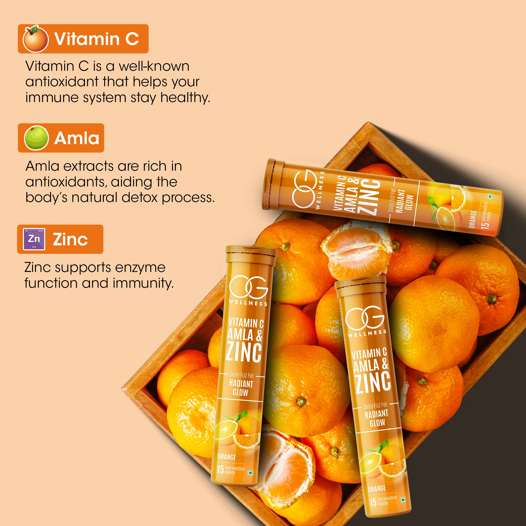 OG Wellness Vitamin C, Amla & Zinc Effervescent Tablets - Image 8